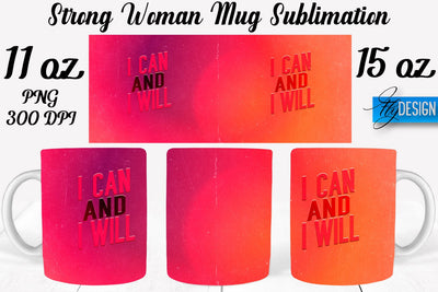 Strong Woman 11 Oz | 15 Oz Mug Sublimation Sublimation Fly Design 