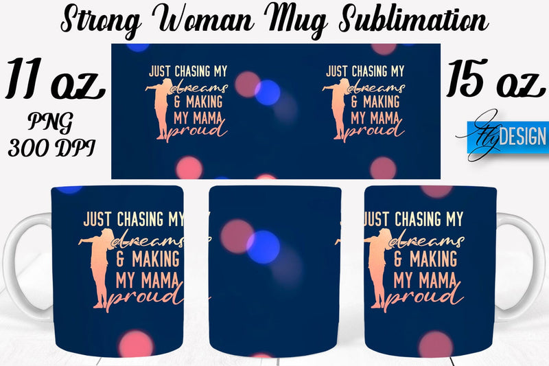 Strong Woman 11 Oz | 15 Oz Mug Sublimation Sublimation Fly Design 