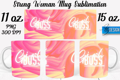 Strong Woman 11 Oz | 15 Oz Mug Sublimation Sublimation Fly Design 