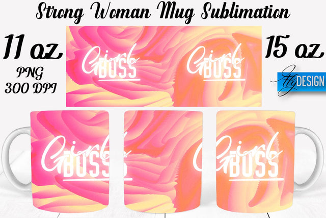 Strong Woman 11 Oz | 15 Oz Mug Sublimation Sublimation Fly Design 
