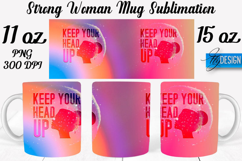 Strong Woman 11 Oz | 15 Oz Mug Sublimation Sublimation Fly Design 