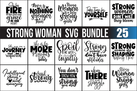 Strong Woman Bundle SVG SVG orpitasn 