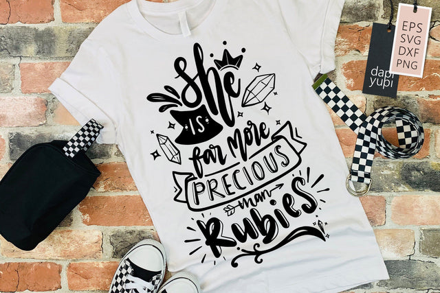 Strong Woman She Is Far More Precious Than Rubies SVG dapiyupi store 