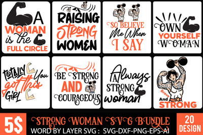 Strong Woman SVG Bundle , Inspirational woman SVG bundle, Black Woman SVG Bundle, Black girl Magic Svg Files SVG BlackCatsMedia 