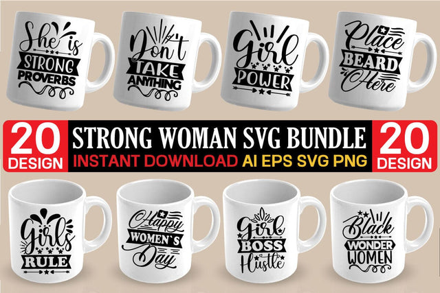 Strong Woman SVG bundle SVG designmaster24 
