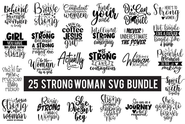 Strong Woman SVG Bundle SVG orpitasn 