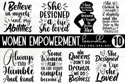 Strong Woman Svg Bundle, Woman Empowerment SVG DESIGNISTIC 