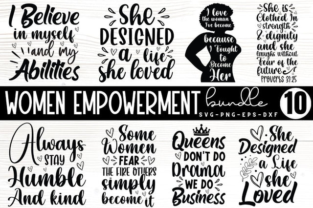 Strong Woman Svg Bundle, Woman Empowerment SVG DESIGNISTIC 