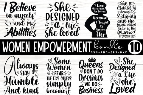 Strong Woman Svg Bundle, Woman Empowerment SVG DESIGNISTIC 