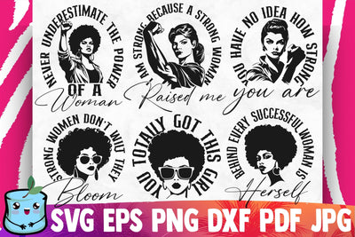 Strong Woman SVG Bundle - Women Power Cut Files SVG MintyMarshmallows 