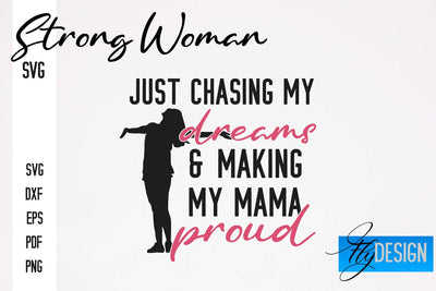 Strong Woman SVG | Motivation Quotes SVG SVG Fly Design 
