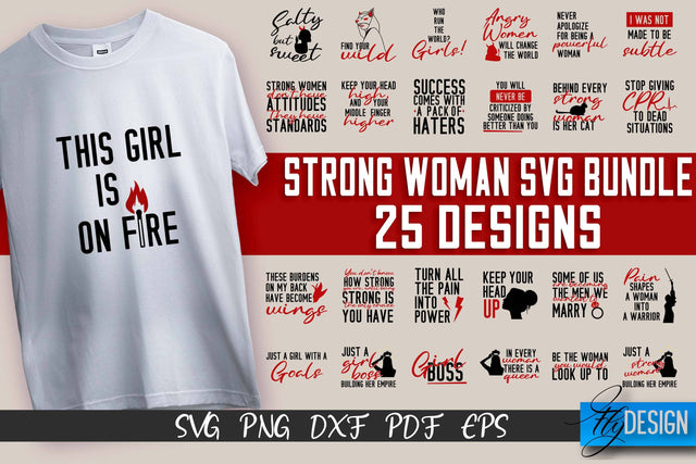 Strong Woman SVG | Motivation Quotes SVG SVG Fly Design 