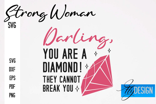 Strong Woman SVG | Motivation Quotes SVG SVG Fly Design 