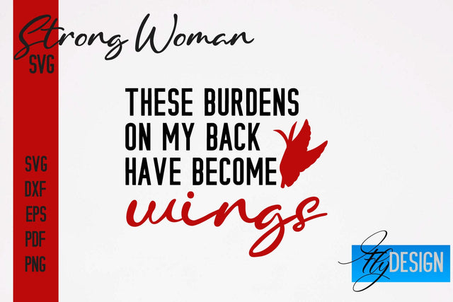 Strong Woman SVG | Motivation Quotes SVG SVG Fly Design 