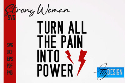 Strong Woman SVG | Motivation Quotes SVG SVG Fly Design 