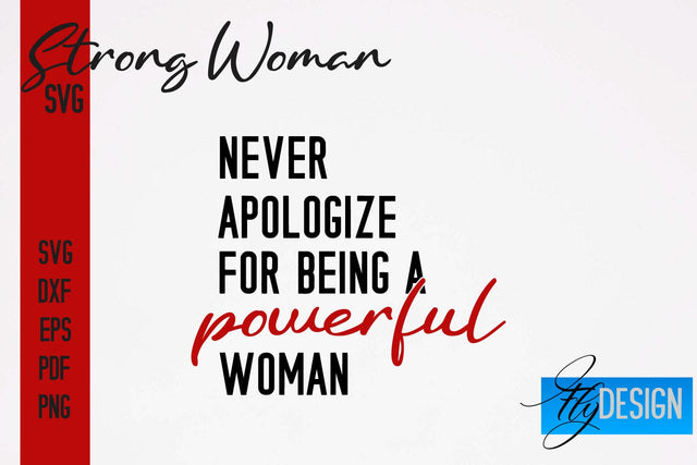 Strong Woman SVG | Motivation Quotes SVG SVG Fly Design 