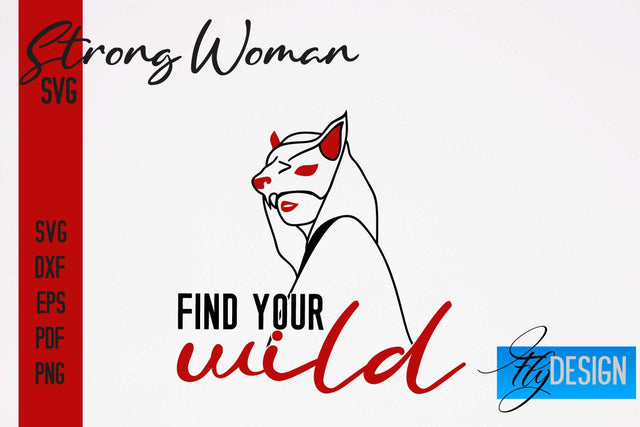 Strong Woman SVG | Motivation Quotes SVG SVG Fly Design 