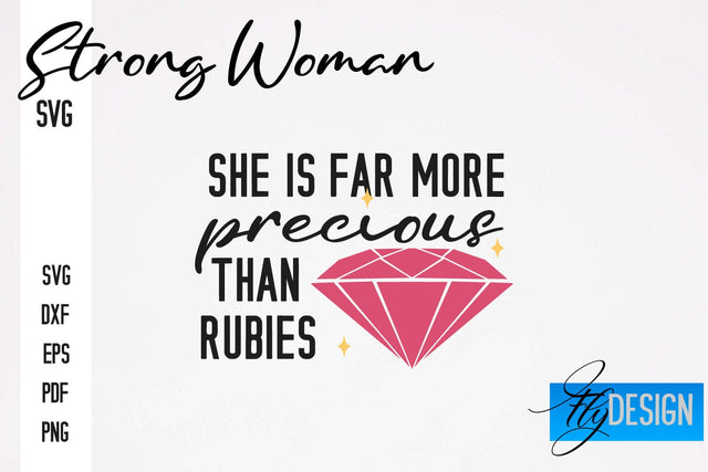 Strong Woman SVG | Motivation Quotes SVG SVG Fly Design 
