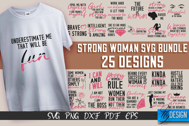 Strong Woman SVG | Motivation Quotes SVG SVG Fly Design 