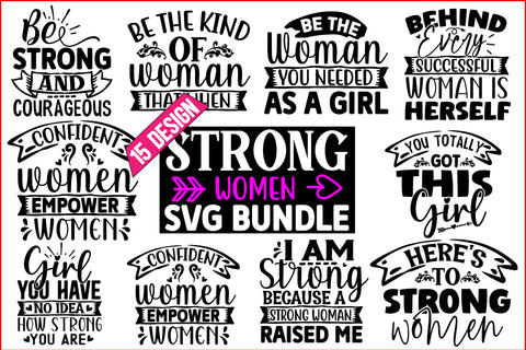 Strong women SVG Design Bundle SVG CraftingStudio 