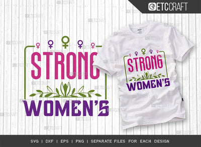 Strong Womens SVG Cut File, Womens Day Svg, Girl Power, Strong Girl, International Womens Day, Womens Day Quote, ETC T00371 SVG ETC Craft 