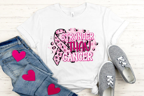 Stronger Than Cancer | Breast Cancer PNG Sublimation CraftLabSVG 