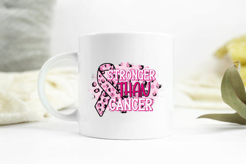 Stronger Than Cancer | Breast Cancer PNG Sublimation CraftLabSVG 