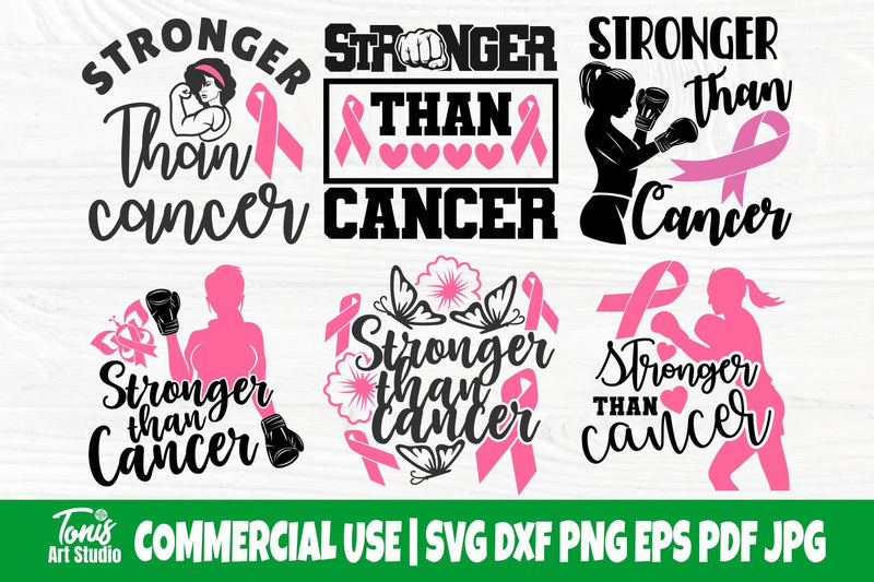 Stronger Than Cancer SVG Bundle, Cancer Svg, Png SVG TonisArtStudio 