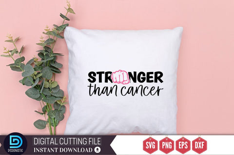Stronger than cancer SVG, Stronger than cancer SVG DESIGNISTIC 