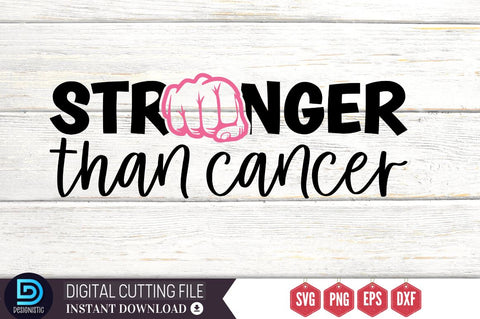 Stronger than cancer SVG, Stronger than cancer SVG DESIGNISTIC 