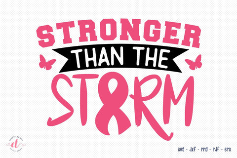 Stronger Than Storm | Breast Cancer SVG SVG CraftLabSVG 
