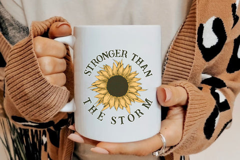 Stronger Than the Storm Sunflower PNG Sublimation Jagonath Roy 