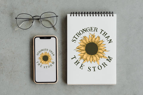 Stronger Than the Storm Sunflower PNG Sublimation Jagonath Roy 