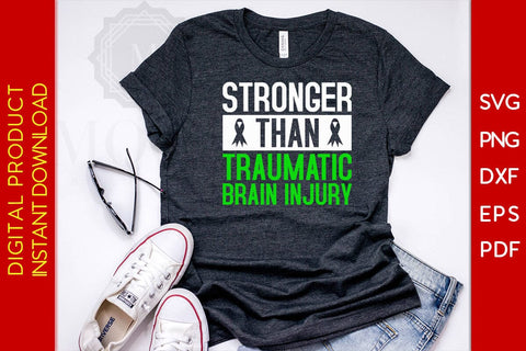 Stronger Than Traumatic Brain Injury SVG PNG PDF Cut File SVG Creativedesigntee 