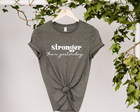 Stronger Than Yesterday Svg, Strong Women Svg, Motivational Svg, Mental Health svg, Mental Health Matters svg, inspirational svg, png dxf SVG Fauz 