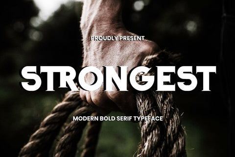 Strongest - Modern Bold Serif Font Font Masyafi Studio 
