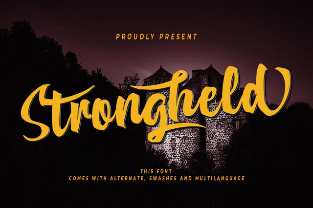 Strongheld handwritten font Font Akrt Std 
