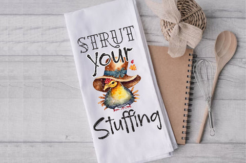 Strut Your Stuffing Thanksgiving Towel Sublimation Sublimation Jagonath Roy 