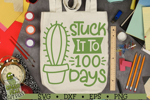 Stuck it to 100 Days Cactus SVG Crunchy Pickle 