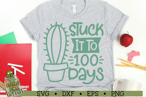 Stuck it to 100 Days Cactus SVG Crunchy Pickle 
