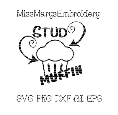 Stud Muffin SVG MissMarysEmbroidery 