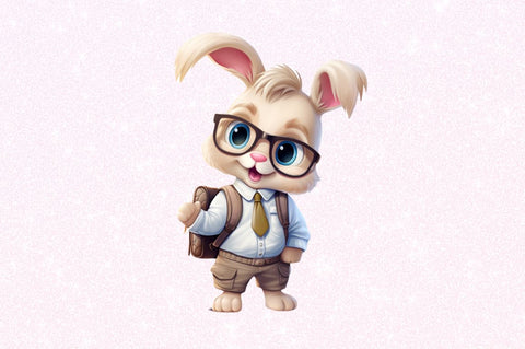 Student Bunny Cute Clipart Sublimation Regulrcrative 