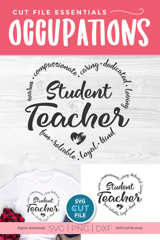 Student Teacher svg for Cricut or Silhouette SVG SVG Cut File 