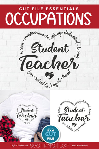 Student Teacher svg for Cricut or Silhouette SVG SVG Cut File 