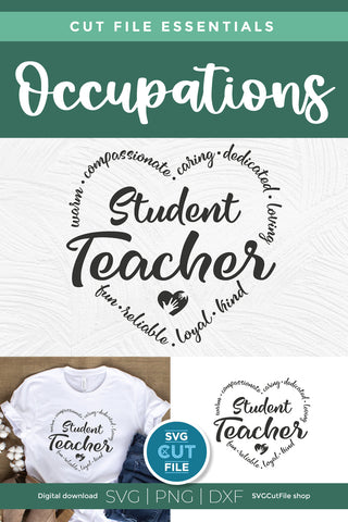 Student Teacher svg for Cricut or Silhouette SVG SVG Cut File 