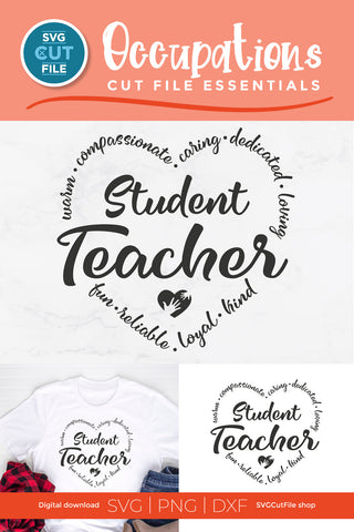 Student Teacher svg for Cricut or Silhouette SVG SVG Cut File 
