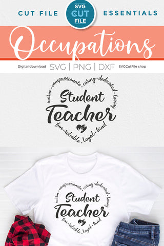 Student Teacher svg for Cricut or Silhouette SVG SVG Cut File 