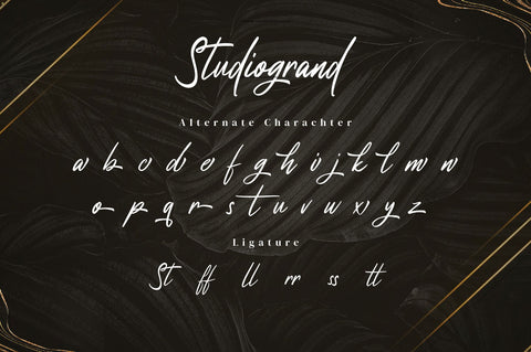 Studiogrand - Signature Font Font Ibey Design 