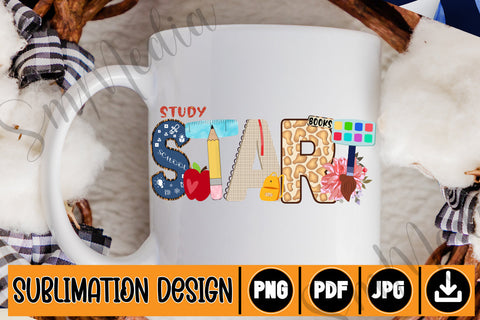 study start books sublimation design SVG Newmockups 