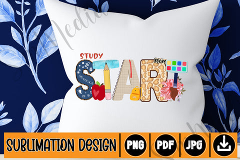study start books sublimation design SVG Newmockups 